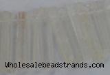 CTD1620 Top drilled 5*25mm - 6*45mm sticks white crystal beads