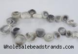 CTD1634 Top drilled 15*20mm - 25*35mm freeform agate beads