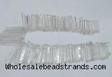 CTD1639 Top drilled 5*30mm - 7*60mm sticks white crystal beads