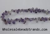 CTD1641 Top drilled 10*14mm - 10*18mm faceted nuggets amethyst beads