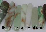 CTD1657 Top drilled 6*20mm - 8*50mm sticks Australia chrysoprase beads