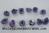 CTD1682 Top drilled 15*25mm - 30*35mm nuggets druzy agate beads