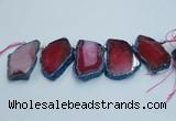 CTD1742 Top drilled 25*35mm - 35*50mm freeform agate slab beads