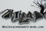 CTD1750 Top drilled 25*35mm - 35*50mm freeform agate slab beads