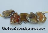 CTD1755 Top drilled 20*40mm - 35*55mm freeform agate slab beads