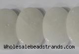 CTD20 Top drilled 20*30mm oval white stone beads wholesale