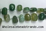 CTD2128 Top drilled 15*25mm - 18*25mm freeform agate beads