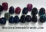 CTD2135 Top drilled 15*25mm - 18*25mm freeform agate beads