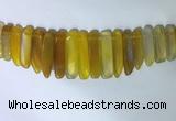 CTD2163 Top drilled 8*20mm - 10*40mm sticks agate gemstone beads