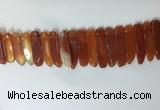 CTD2167 Top drilled 8*20mm - 10*40mm sticks agate gemstone beads