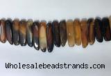 CTD2171 Top drilled 8*20mm - 10*40mm sticks agate gemstone beads