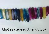 CTD2173 Top drilled 8*20mm - 10*40mm sticks agate gemstone beads