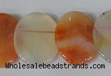 CTD22 Top drilled 20*30mm oval agate gemstone beads wholesale