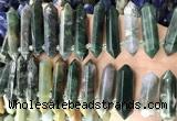 CTD2245 Top drilled 10*22mm - 12*45mm faceted nuggets Indian agate beads