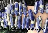 CTD2247 Top drilled 10*22mm - 12*45mm faceted nuggets sodalite beads