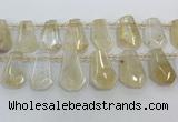 CTD2267 Top drilled 16*28mm - 20*30mm faceted freeform citrine beads