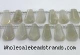 CTD2332 Top drilled 16*18mm - 20*30mm faceted freeform moonstone beads