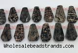 CTD2351 Top drilled 16*18mm - 20*30mm freeform red snowflake obsidian beads