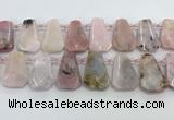 CTD2359 Top drilled 16*18mm - 20*30mm freeform pink opal beads