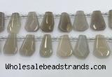 CTD2362 Top drilled 16*18mm - 20*30mm faceted freeform moonstone beads