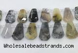 CTD2367 Top drilled 16*18mm - 20*30mm freeform montana agate beads