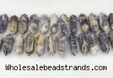 CTD2395 Top drilled 13*30mm - 14*42mm sticks charoite beads