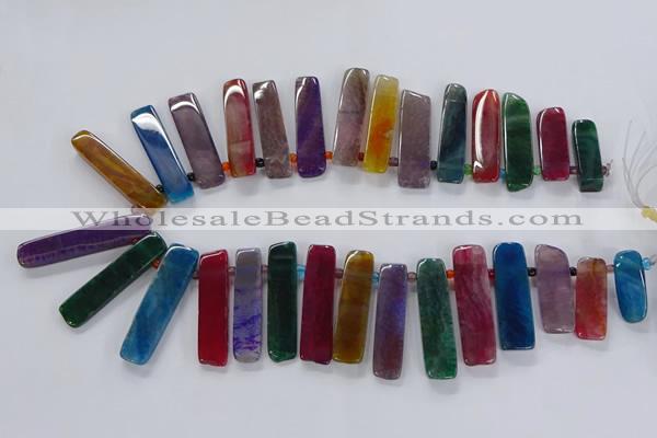 CTD2522 Top drilled 10*25mm - 12*50mm sticks agate gemstone beads