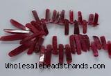 CTD2535 Top drilled 8*30mm - 11*50mm sticks agate gemstone beads