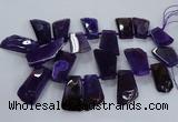 CTD2557 Top drilled 20*35mm - 30*45mm freeform agate gemstone beads