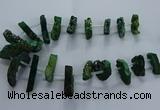 CTD2582 Top drilled 10*30mm - 10*50mm sticks plated druzy agate beads