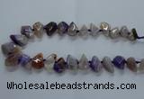 CTD2594 Top drilled 15*20mm - 25*35mm faceted freeform agate beads