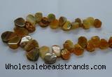 CTD2601 Top drilled 13*18mm - 23*33mm freeform agate beads