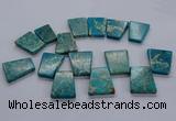 CTD2654 Top drilled 25*35mm - 30*40mm trapezoid sea sediment jasper beads