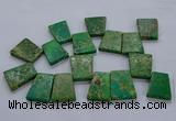 CTD2655 Top drilled 25*35mm - 30*40mm trapezoid sea sediment jasper beads