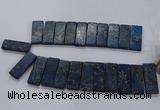 CTD2663 Top drilled 18*45mm - 20*48mm rectangle sea sediment jasper beads