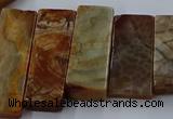 CTD2689 Top drilled 16*22mm - 16*55mm rectangle agate beads