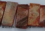 CTD2691 Top drilled 16*22mm - 16*55mm rectangle agate beads