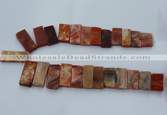 CTD2691 Top drilled 16*22mm - 16*55mm rectangle agate beads