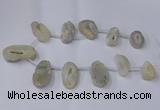 CTD2710 15.5 inches 20*30mm - 35*45mm freeform druzy agate beads