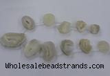 CTD2718 15.5 inches 25*30mm - 35*55mm freeform druzy agate beads