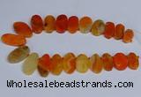 CTD2744 Top drilled 18*25mm - 22*40mm freeform agate beads