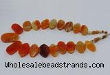 CTD2781 Top drilled 15*25mm - 25*40mm oval agate gemstone beads