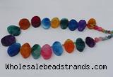 CTD2786 Top drilled 15*25mm - 25*40mm oval agate gemstone beads