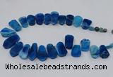 CTD2807 Top drilled 15*30mm - 20*40mm freeform agate gemstone beads