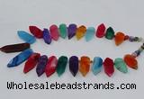 CTD2816 Top drilled 15*30mm - 15*45mm sticks agate gemstone beads