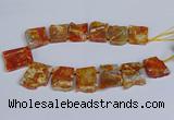 CTD2832 Top drilled 25*30mm - 35*45mm freeform agate beads