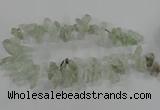 CTD2886 Top drilled 12*20mm - 15*35mm sticks green quartz beads