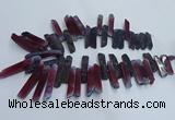 CTD2910 Top drilled 8*35mm - 10*65mm sticks agate beads