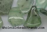 CTD305 Top drilled 15*20mm - 20*25mm freeform green rutilated quartz beads