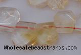 CTD315 Top drilled 15*18mm - 18*20mm faceted freeform citrine beads